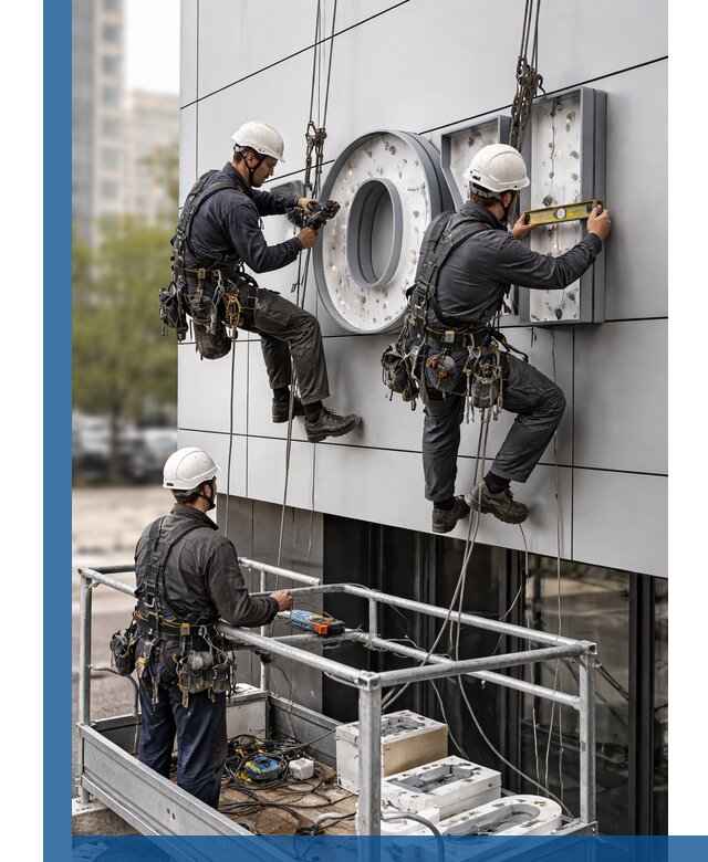 Профессиональный монтаж световых букв в Кизляре под ключ