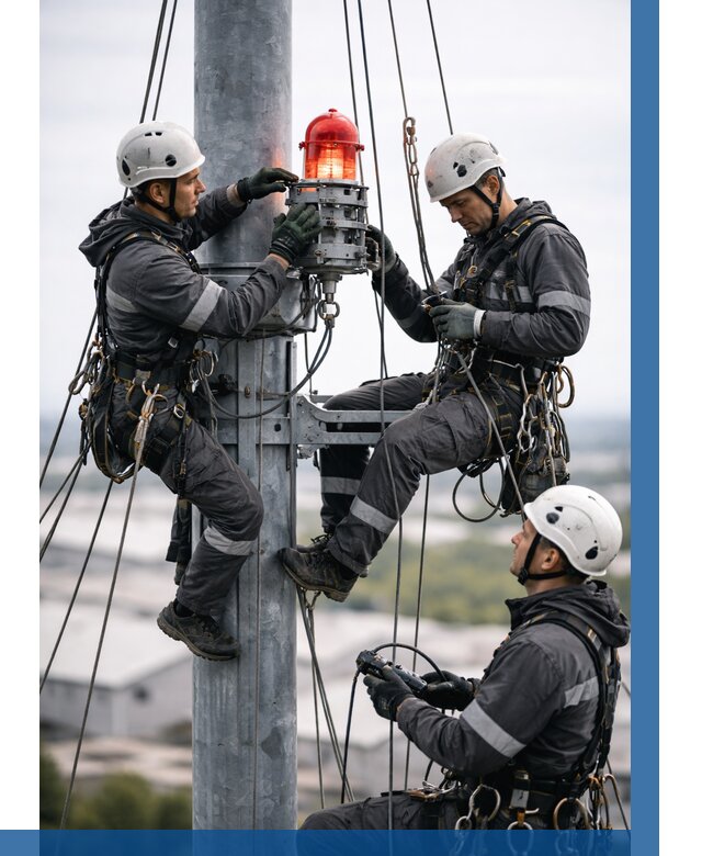 Монтаж заградительных огней в Кизляре от 8637 р. | ВЫСОТНИК-Кзр