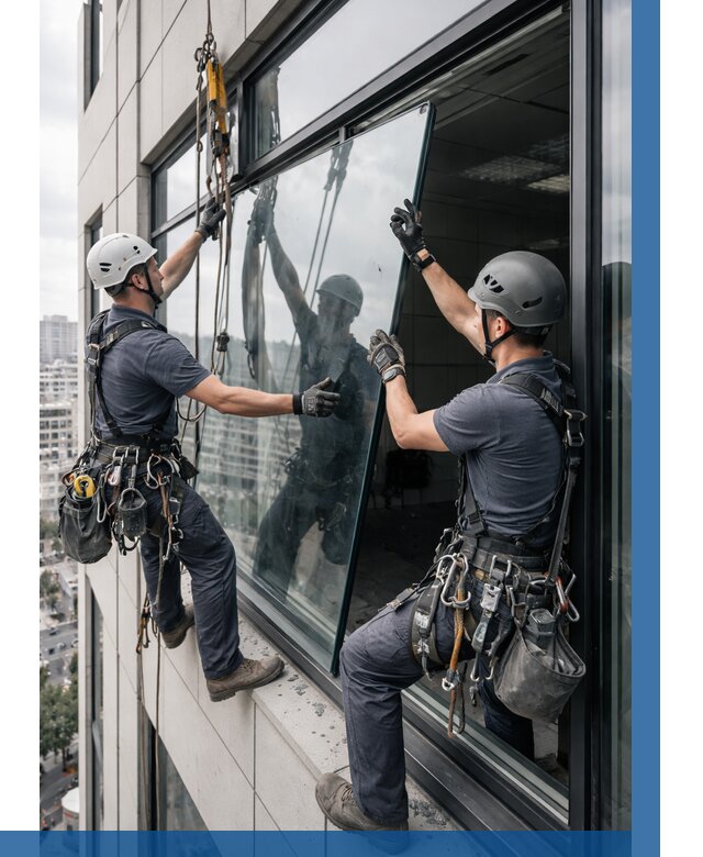 Замена стеклопакетов на высоте в Кизляре от 5589 р. | ВЫСОТНИК-Кзр