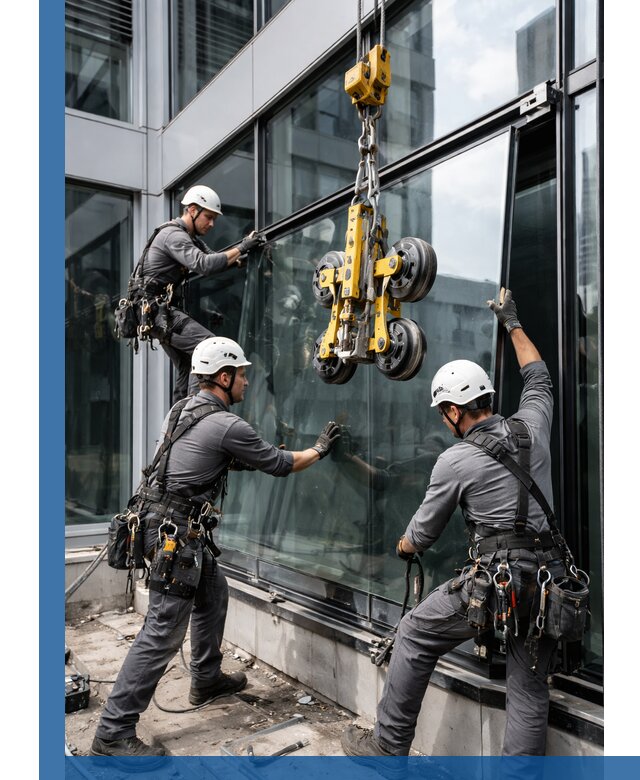 Структурное остекление фасадов в Кизляре монтаж и обслуживание