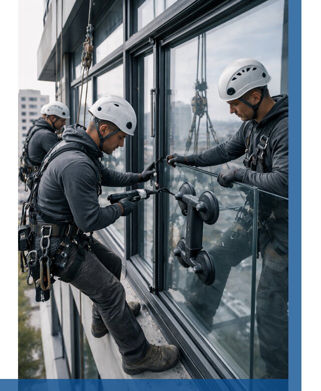 Витражное остекление зданий в Кизляре от 3556 р. | ВЫСОТНИК-Кзр