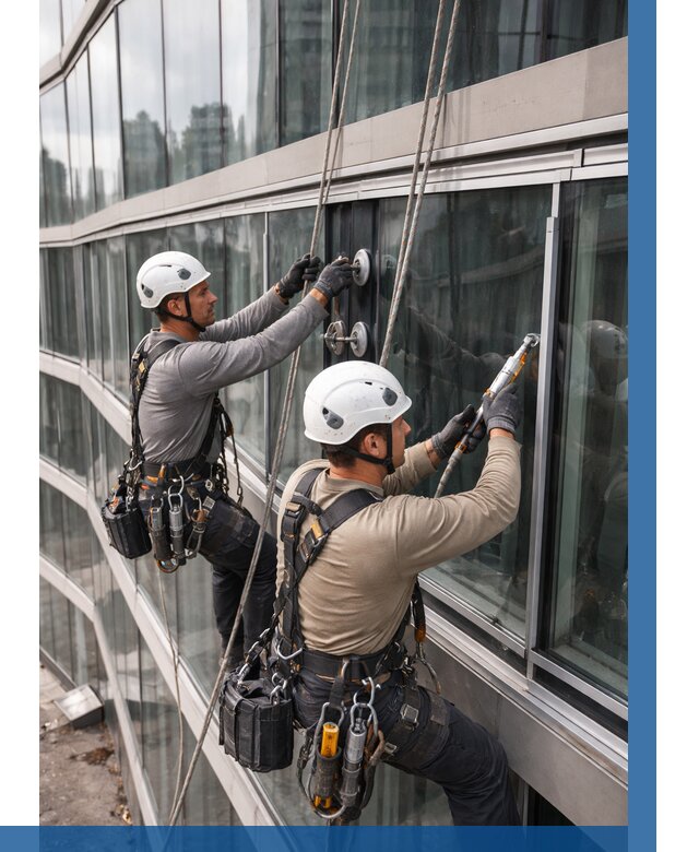 Радиусное остекление фасада в Кизляре от 12193 р. | ВЫСОТНИК-Кзр