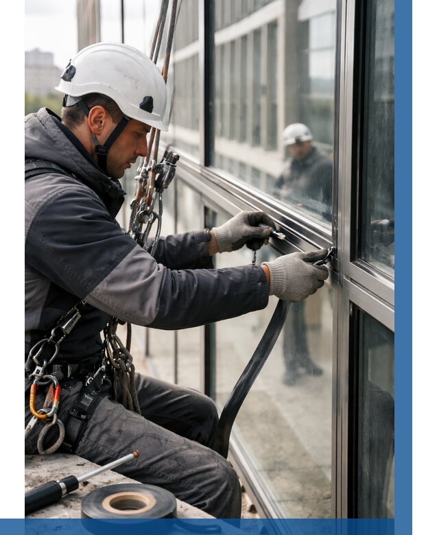 Ремонт витражных конструкций в Кизляре от 3556 р. | ВЫСОТНИК-Кзр