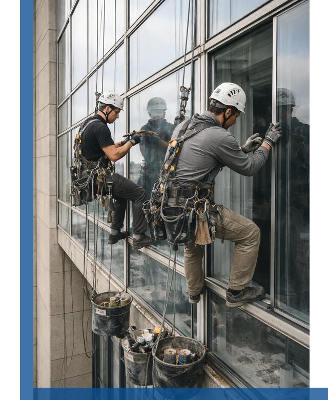 Ремонт витражных конструкций и фасадного остекления в Кизляре