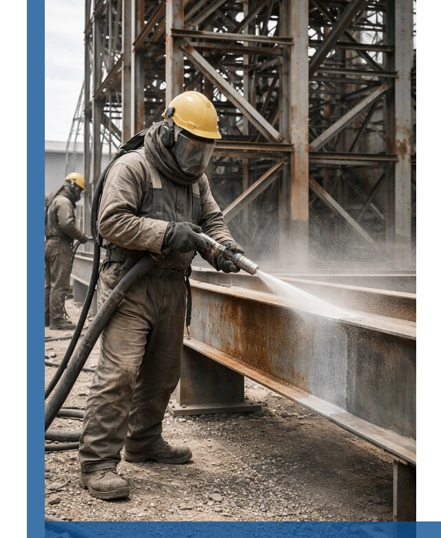 Пескоструйная очистка металлоконструкций в Кизляре промышленная