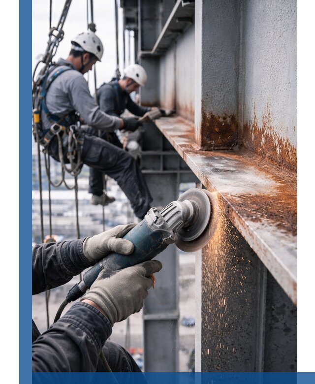 Зачистка металла от ржавчины и подготовка поверхностей в Кизляре