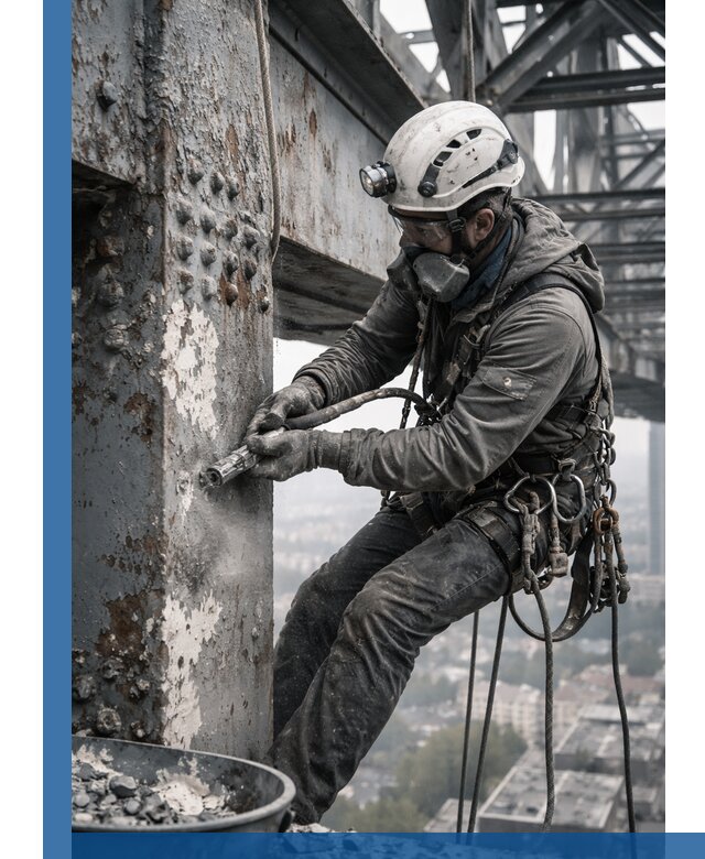 Удаление старой краски с металлических конструкций в Кизляре