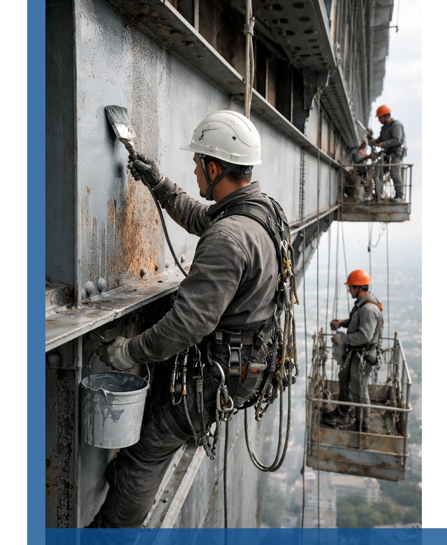 Покраска металлоконструкций на высоте в Кизляре профессионально