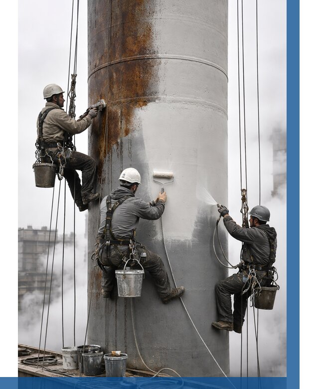 Покраска дымовых труб в Кизляре от 8637 р. | ВЫСОТНИК-Кзр