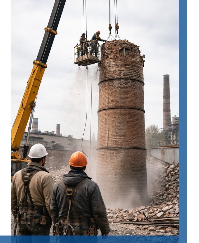 Демонтаж дымовой трубы в Кизляре от 91449 р. | ВЫСОТНИК-Кзр, смета