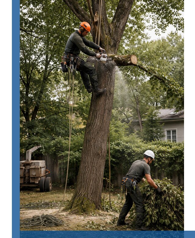 Кронирование деревьев в Кизляре, безопасная высотная обрезка