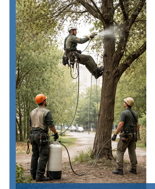 Обработка деревьев от вредителей в Кизляре профессиональная защита