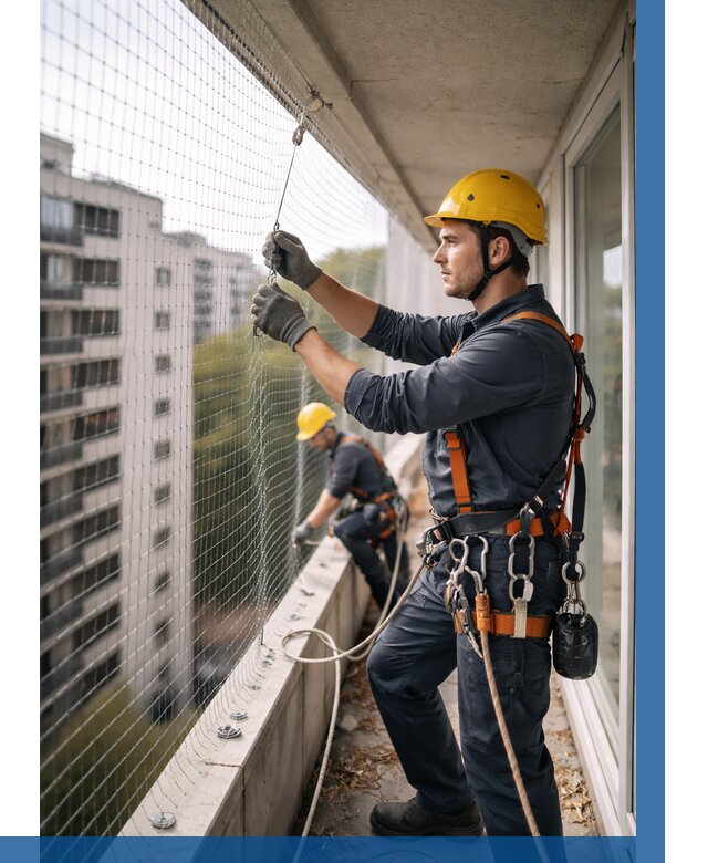 Монтаж сетки от птиц в Кизляре от 4572 р. | ВЫСОТНИК-Кзр