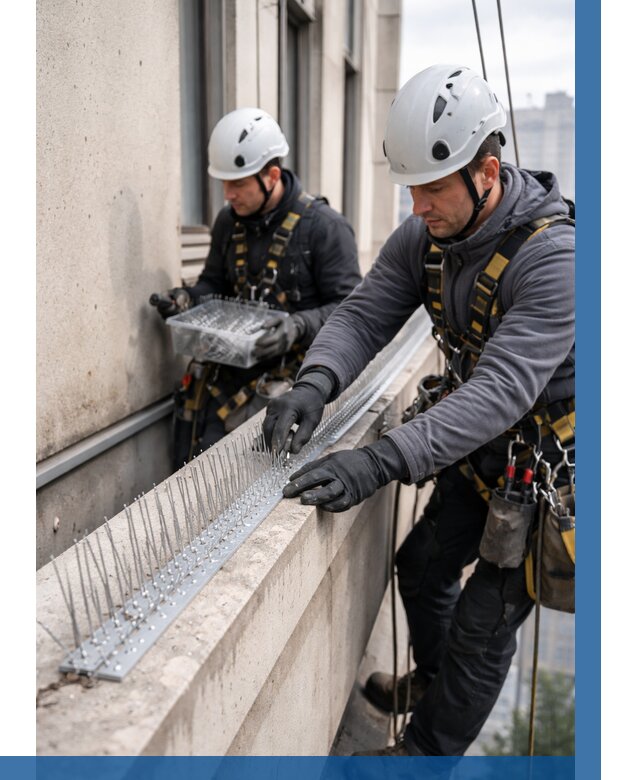 Установка шипов от птиц в Кизляре от 864 р. | ВЫСОТНИК-Кзр